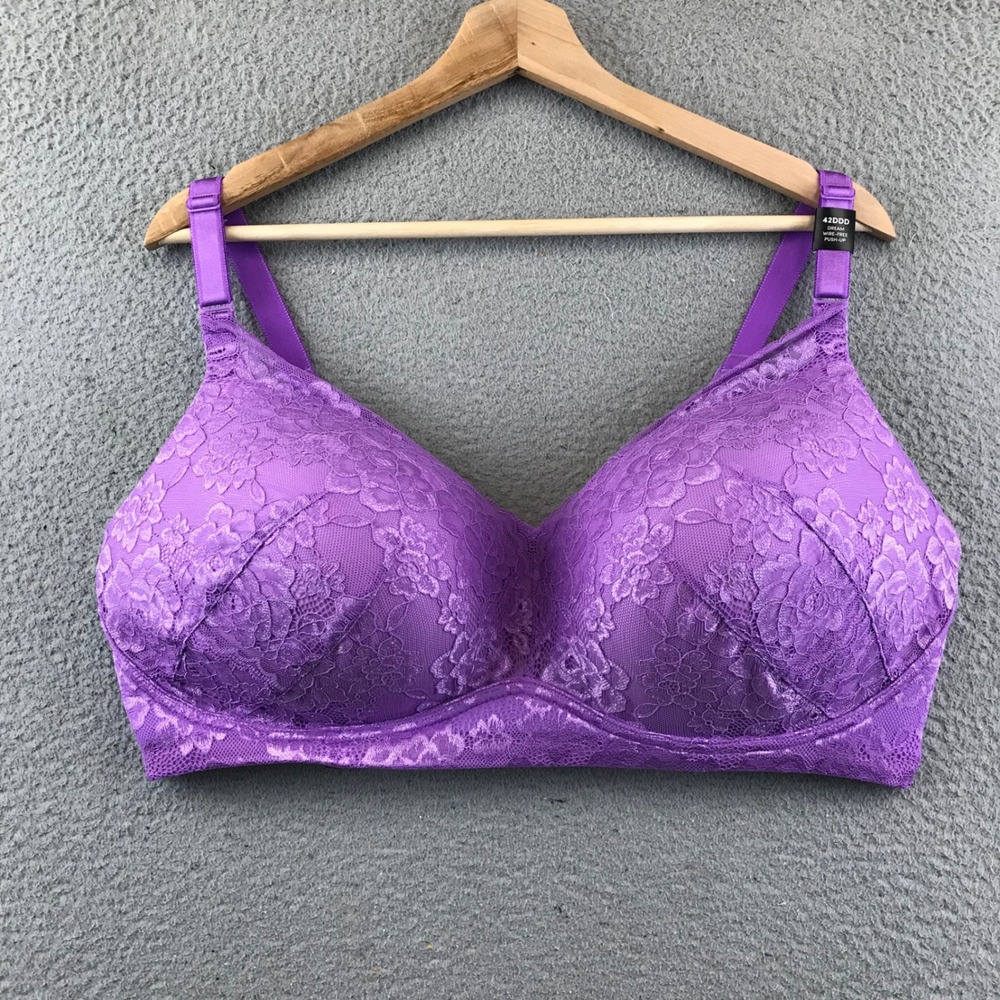 New Torrid 42DDD Purple Lace Wire Free Lightly Padded Bra‎ Plus Size